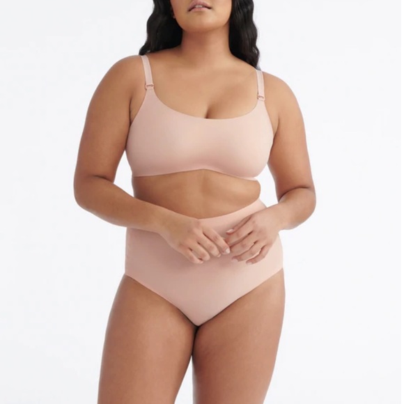 BNWT Knix Evolution Bra Size 1 Nude Beige Heathered Grey Reversible Brand New - Picture 2 of 9